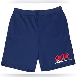 New 1XTall Polo Ralph Lauren Blue Red Athletic Big and Tall Pocketed Shorts